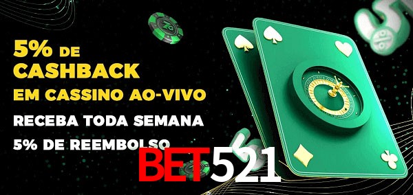 Promoções do cassino ao Vivo bet521